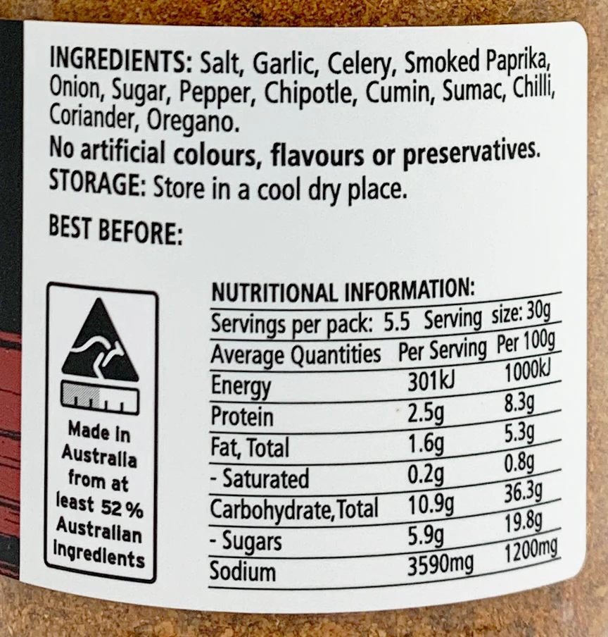 Random Harvest Beef BBQ Rub 165g - Image 2