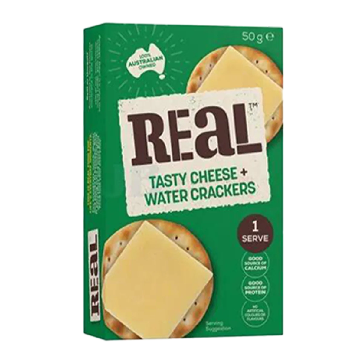 Real Dairy Tasty Cheese & Water Crackers 50g