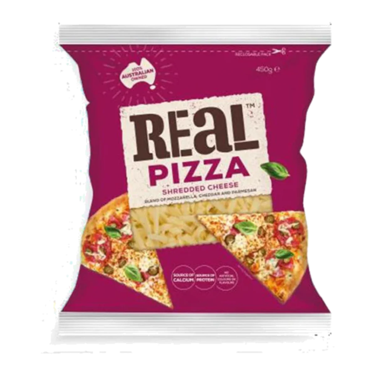 Real Shredded Pizza Cheese 450g