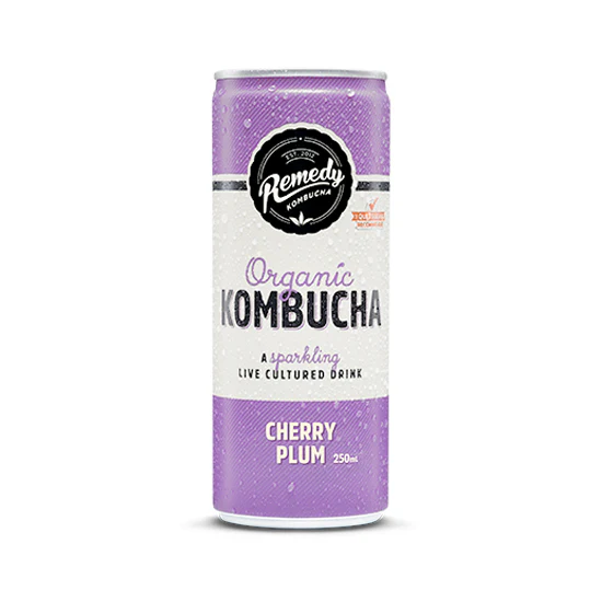 Remedy Organic Kombucha Cherry Plum 4 x 250ml - Image 2