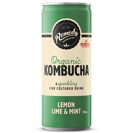 Remedy Organic Kombucha Lemon, Lime and Mint 4 x 250ml - Image 2