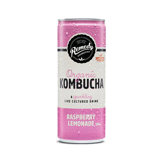 Remedy Organic Kombucha Raspberry Lemonade 4 x 250ml - Image 2