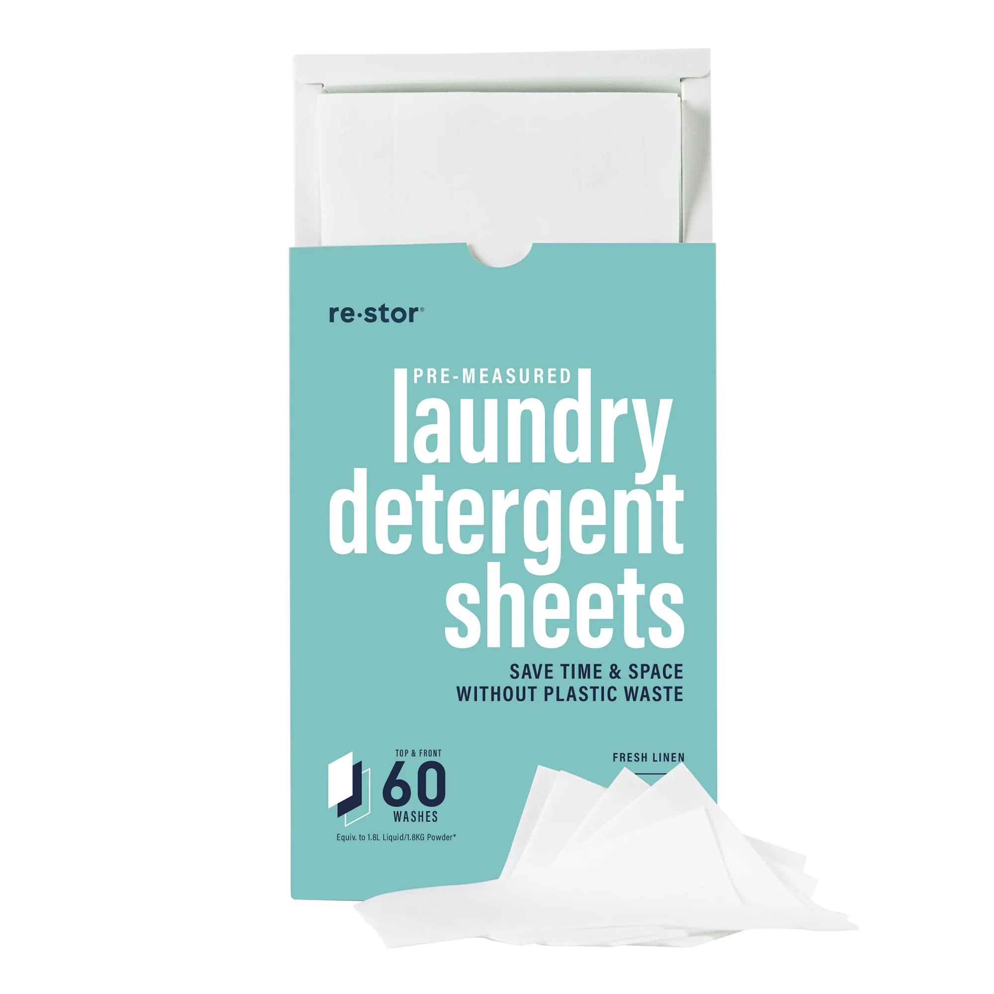 Restor Concentrated Laundry Detergent Sheets Fresh Linen x60