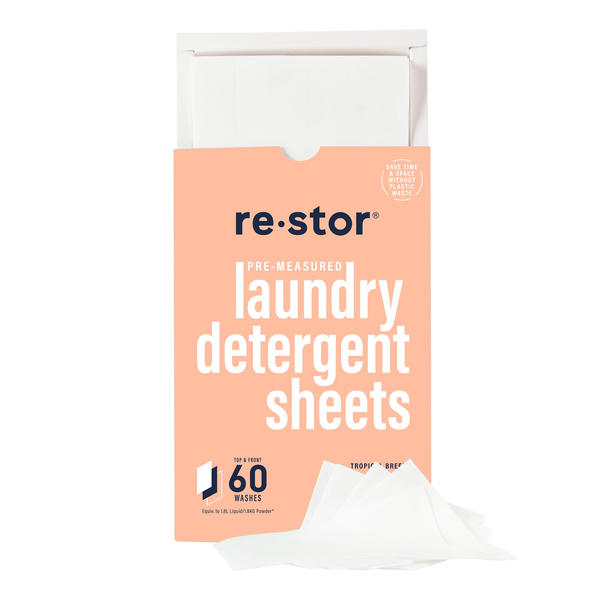 Restor Concentrated Laundry Detergent Sheets Tropical x60 - Image 3