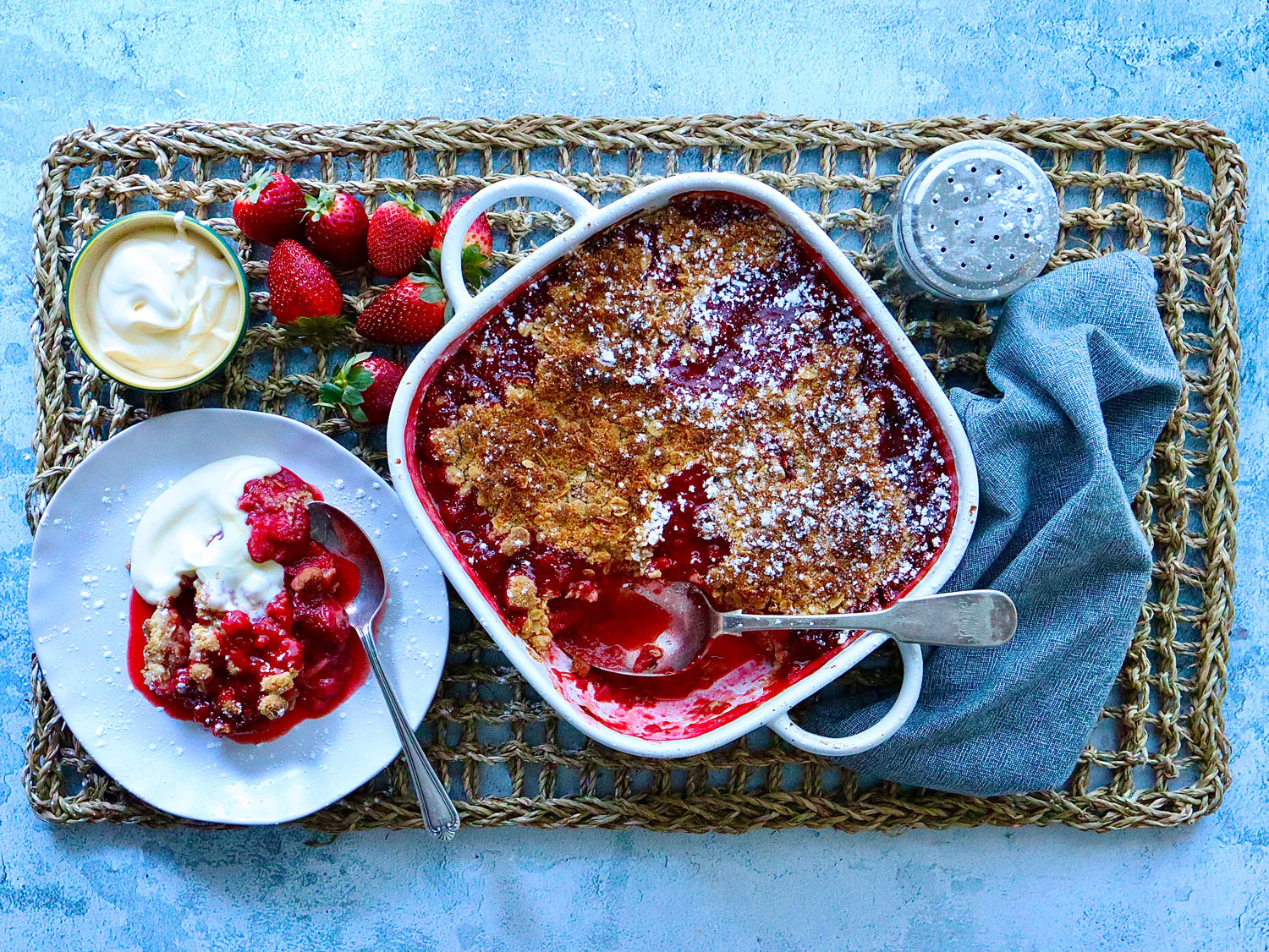 Rhubarb and Strawberry Crumble - Image 2