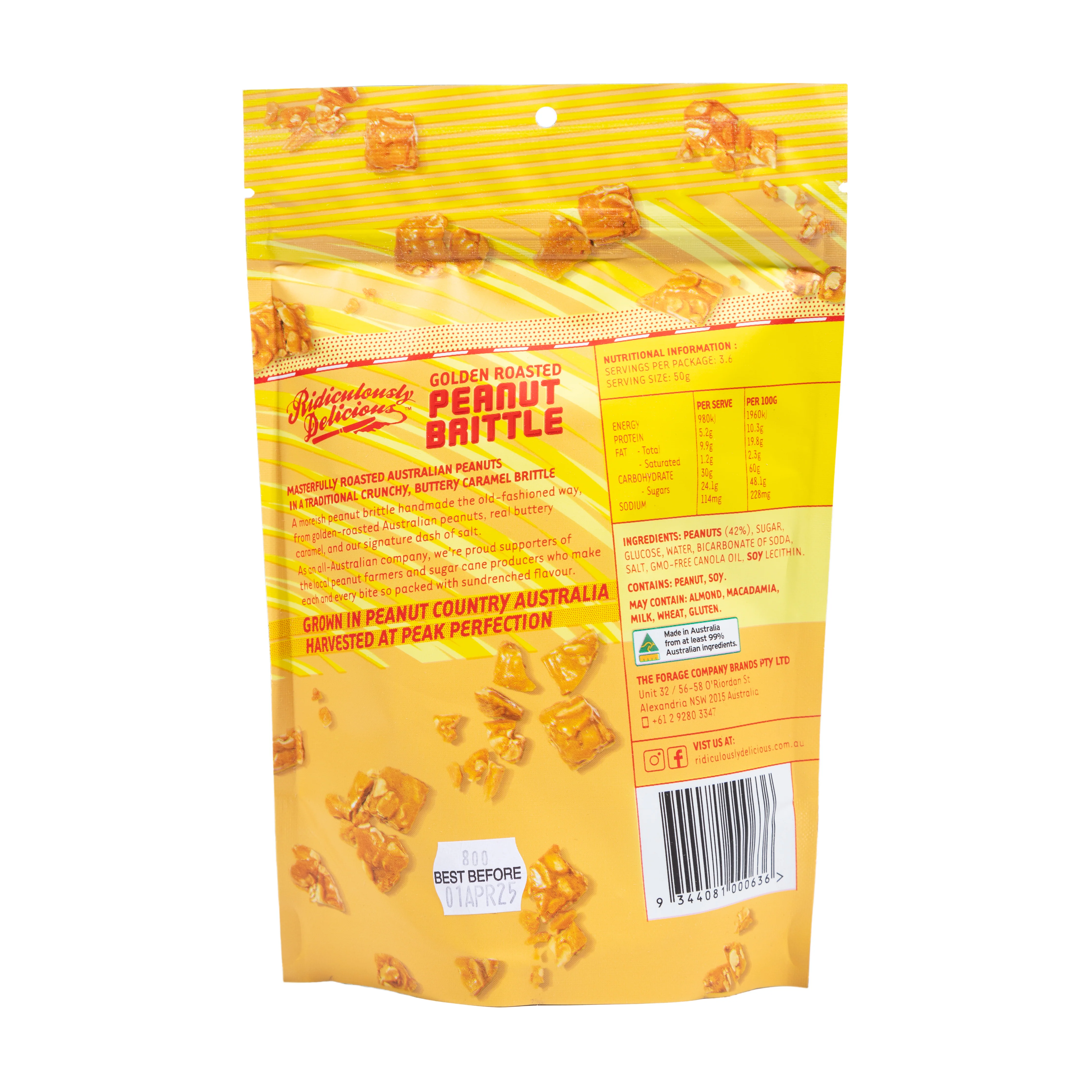 Ridiculously Delicious Australian Peanut Brittle 180g - Image 2