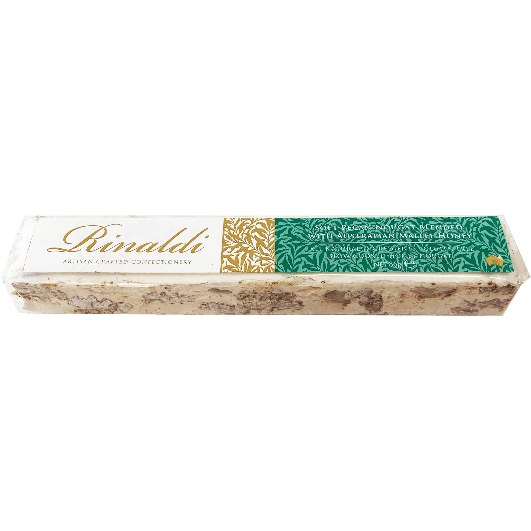 Rinaldi Soft Pecan Nougat Blended with Australian Mallee Honey 86g