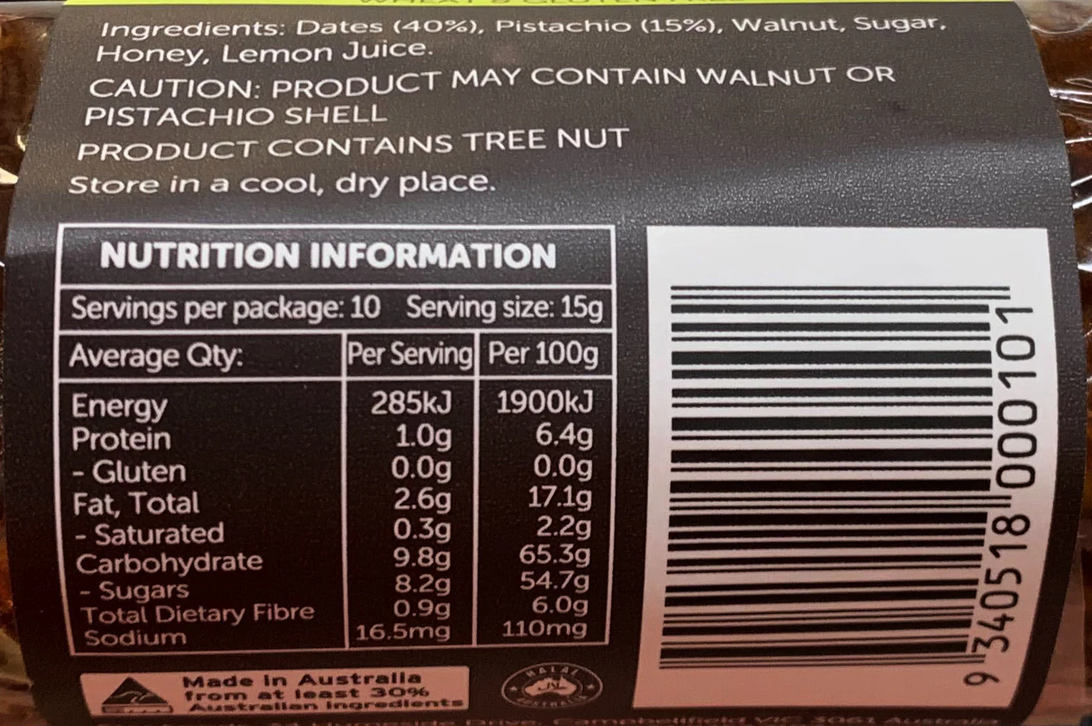 Rolada Date and Pistachio 150g - Image 3