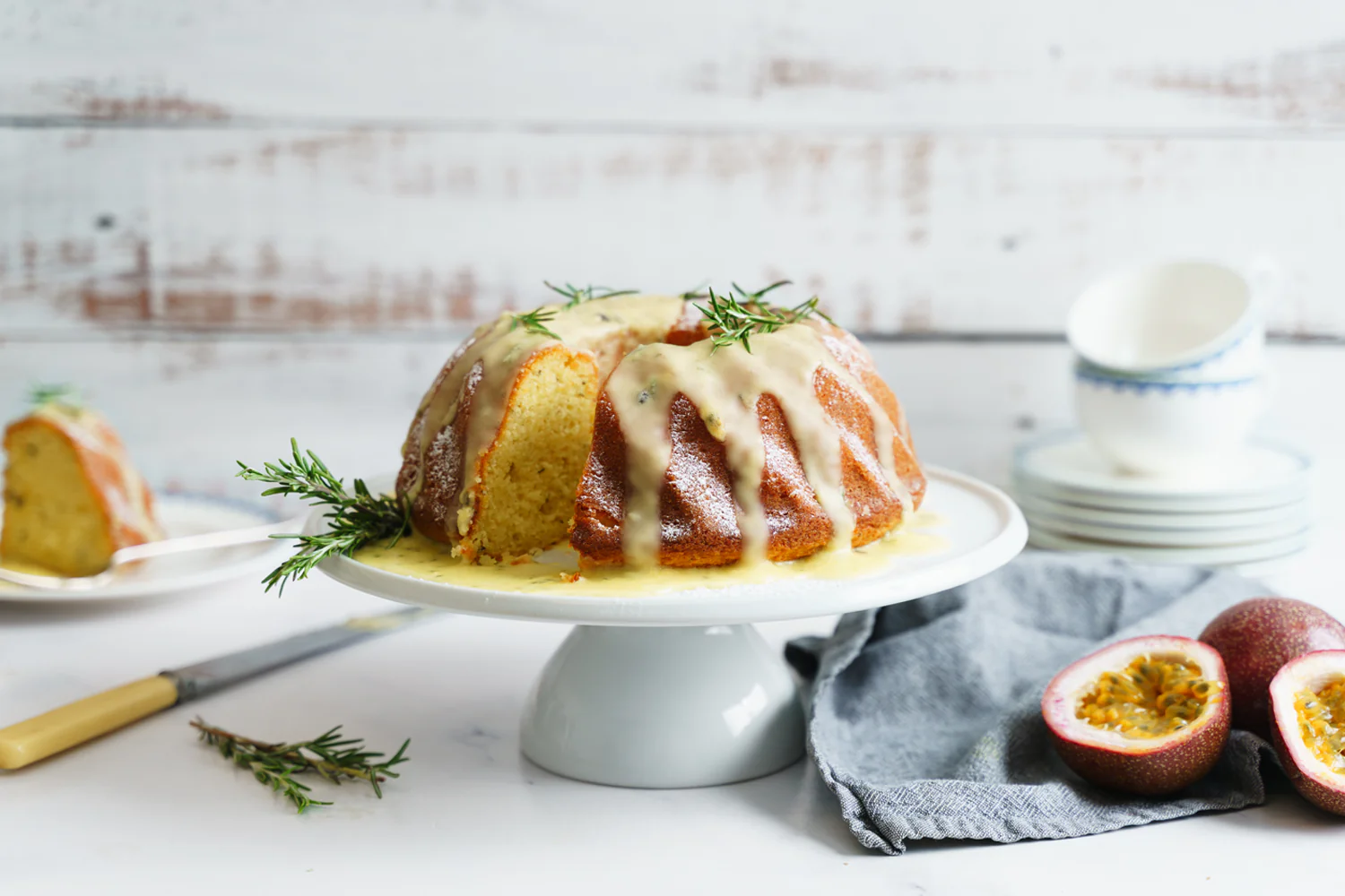 Rosemary Lemon and Passionfruit Bundt Cake - Image 2
