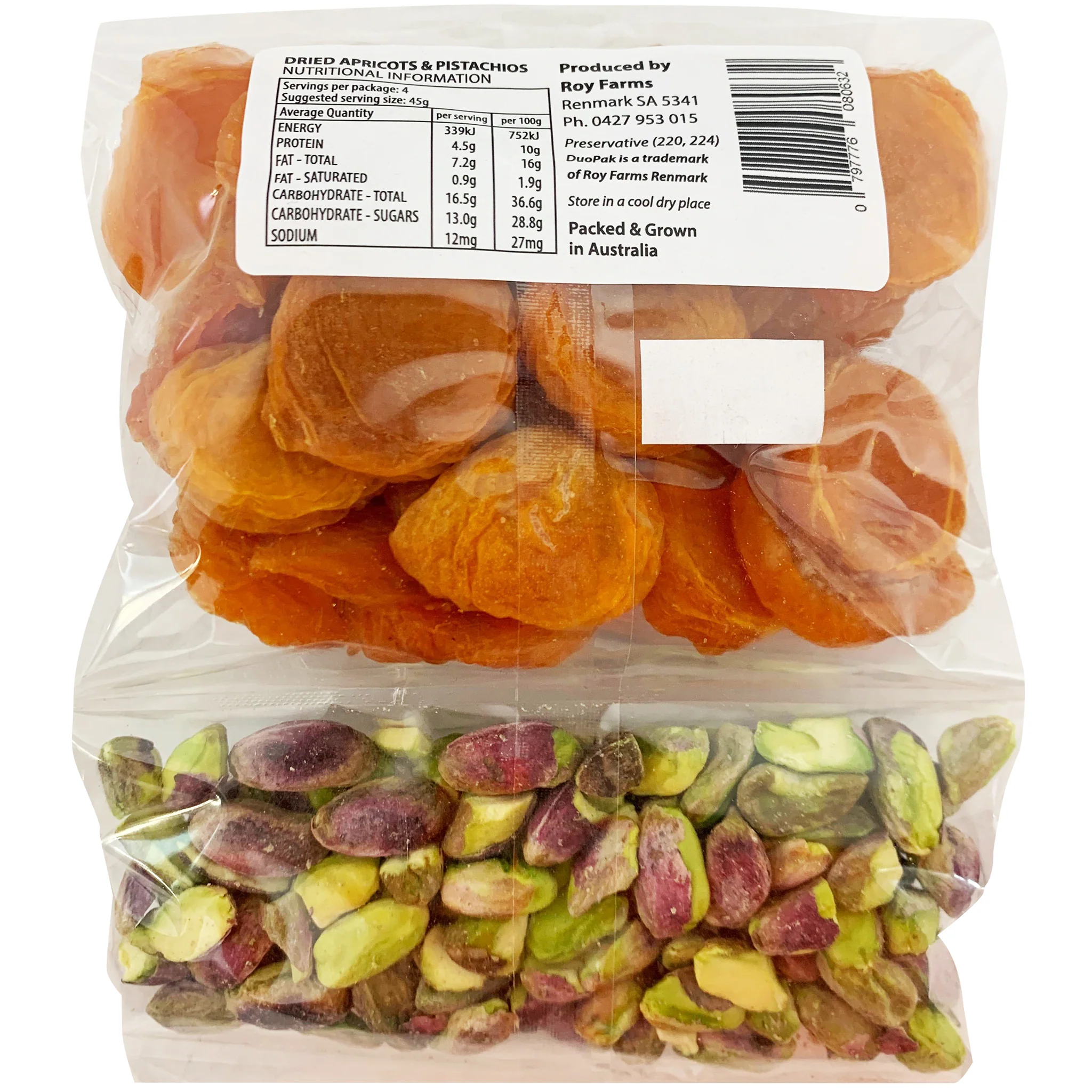 Roy Farms Dried Apricots and Pistachios 160g - Image 2