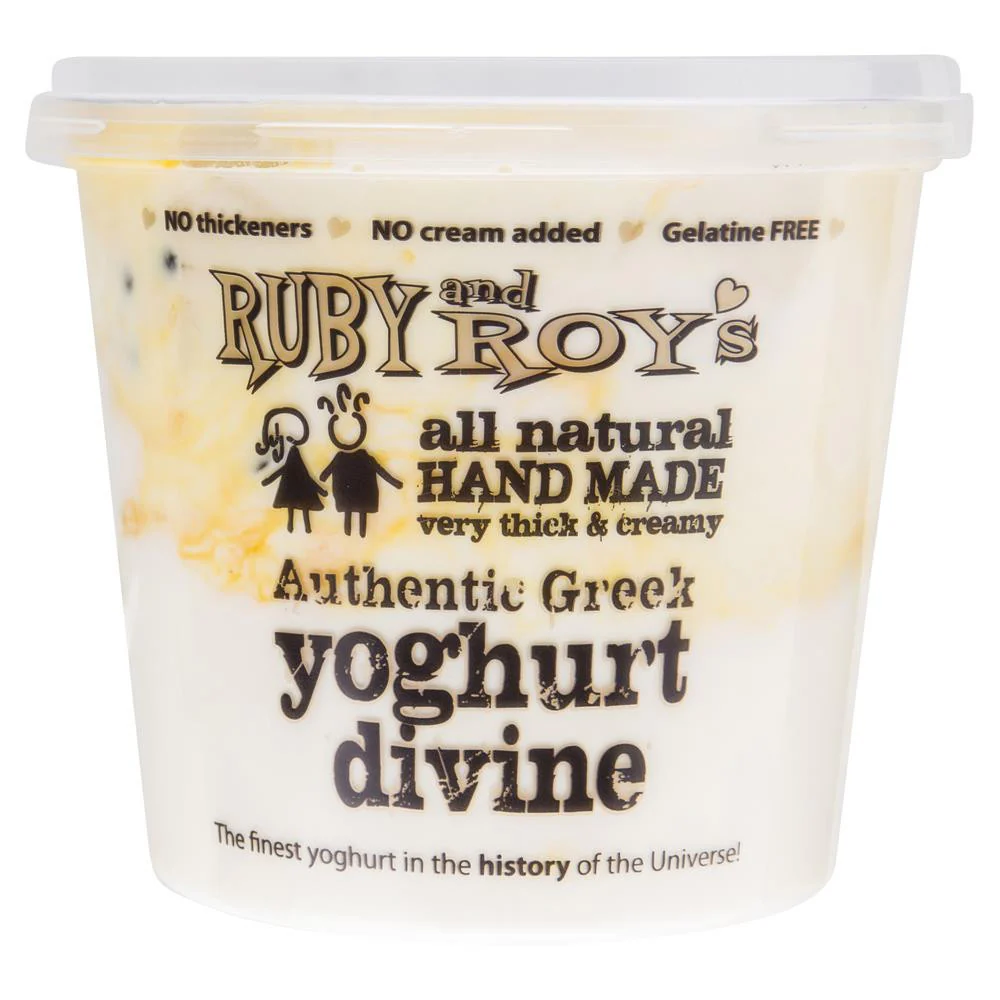Ruby And Roys Passionfruit Authentic Greek Yoghurt Divine 700g