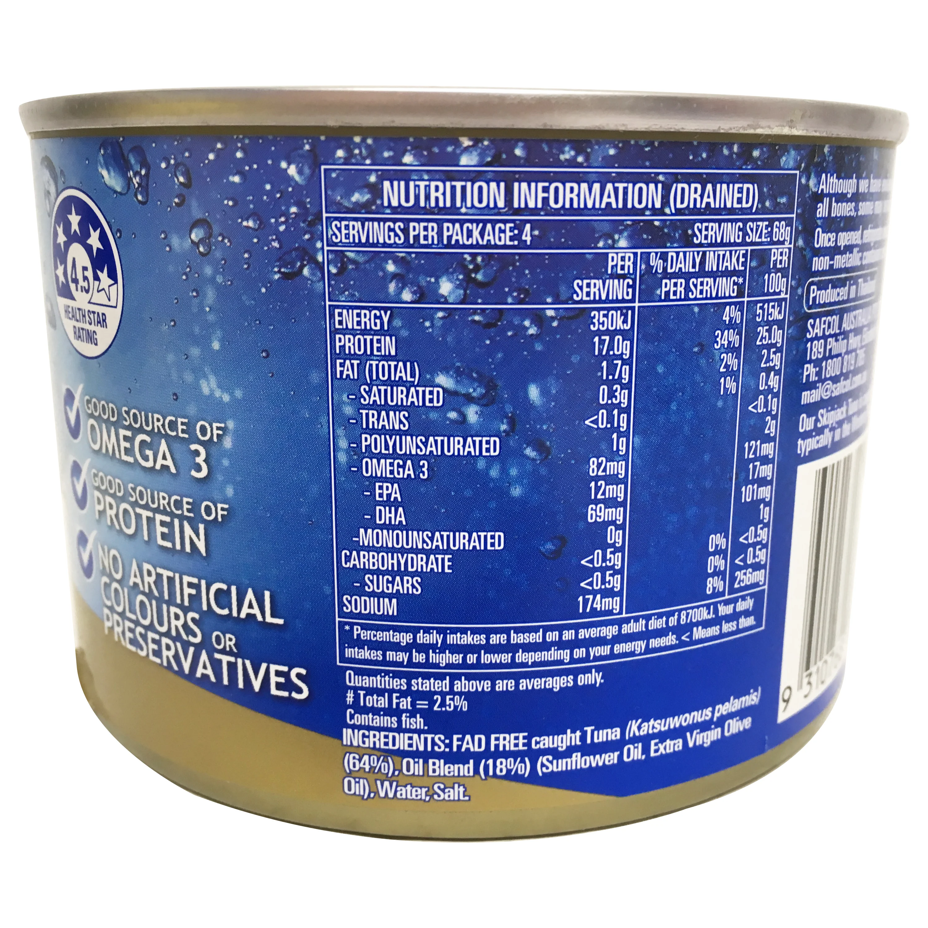 Safcol Tuna In Oil Italian Style 425g - Image 2