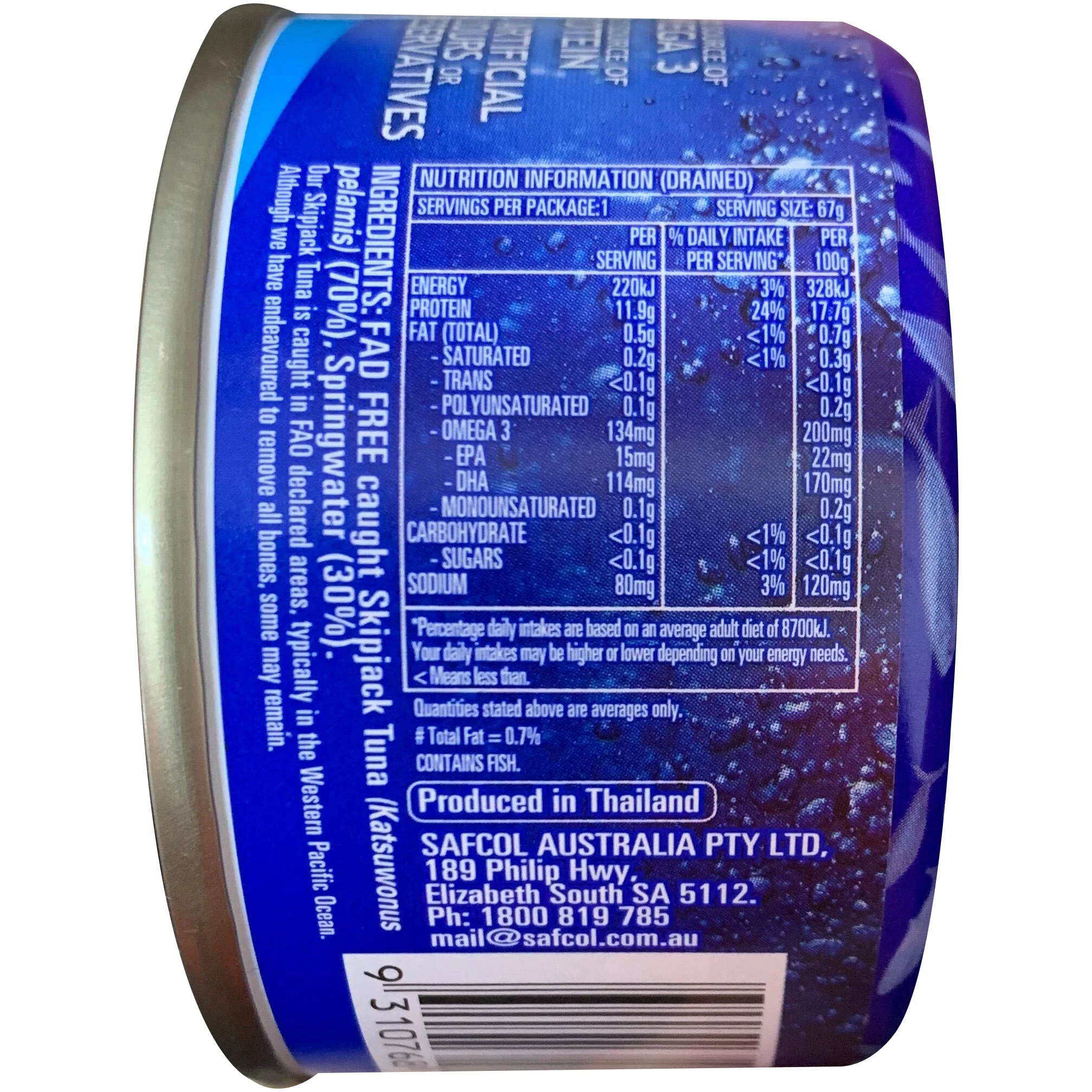 Safcol Tuna In Springwater 95g - Image 2