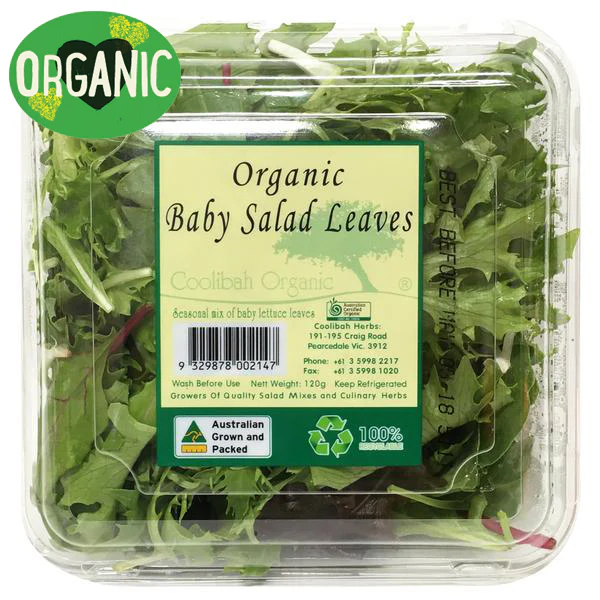 Salad Organic Baby Mixed Leaves 120g