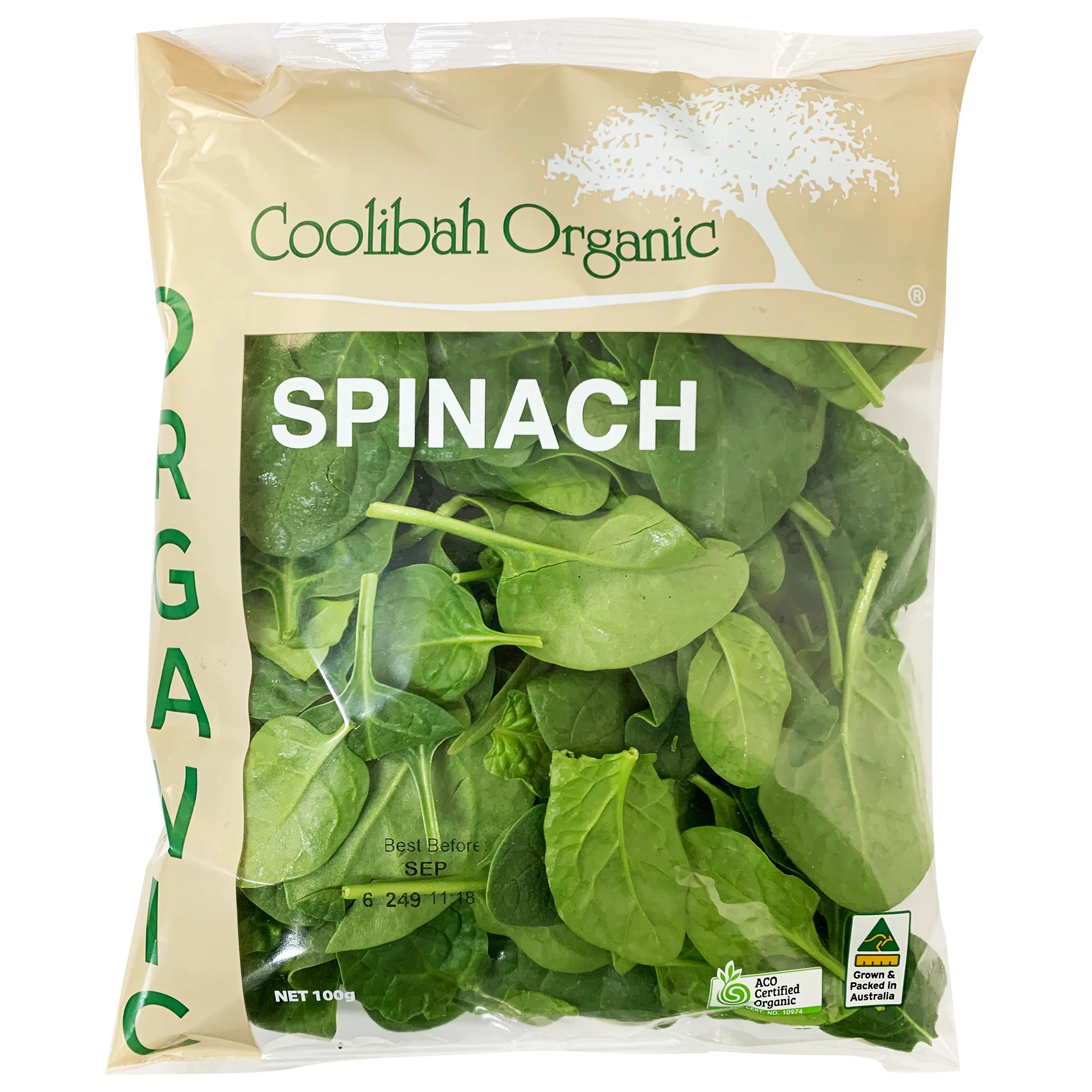 Salad Organic Spinach 100g - Image 2