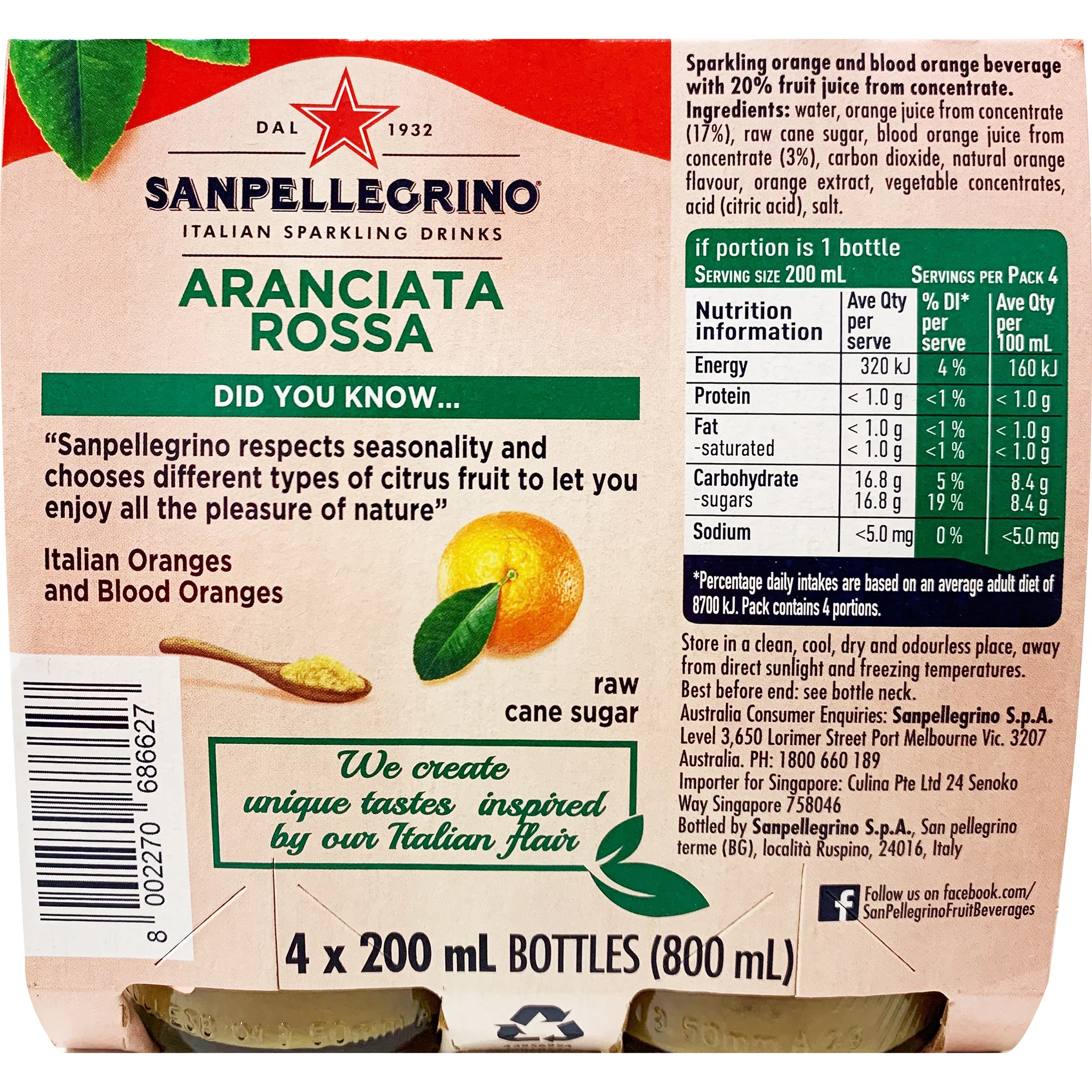 San Pellegrino Aranciata Rossa 4 x 200ml - Image 3