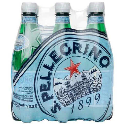 San Pellegrino Sparkling Natural Mineral Water 6 x 500ml