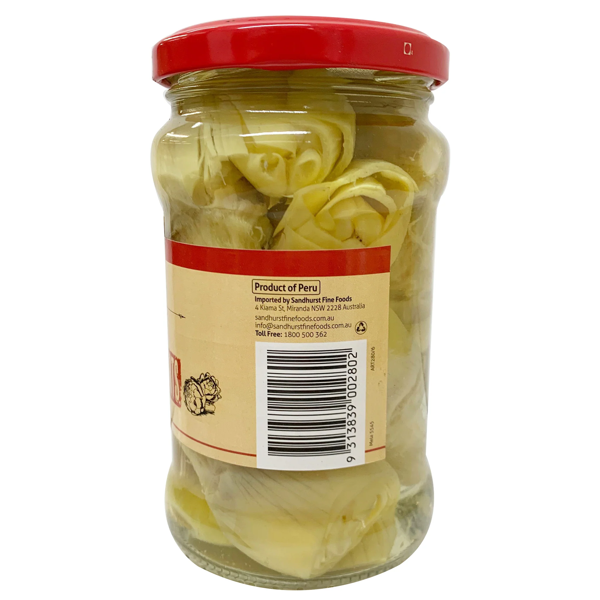 Sandhurst Wholes Artichokes Hearts in Brine 280g - Image 3