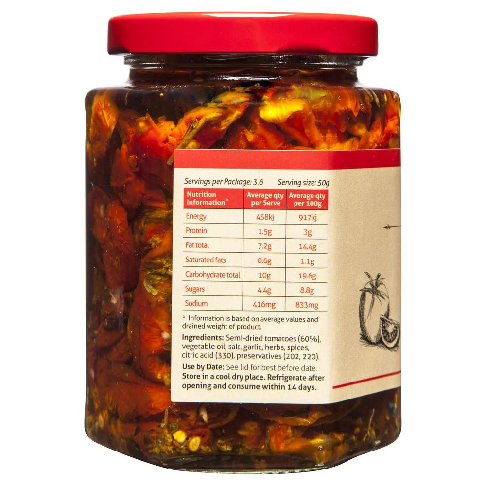 Sandhurst Semi-Dried Tomatoes 270g - Image 2