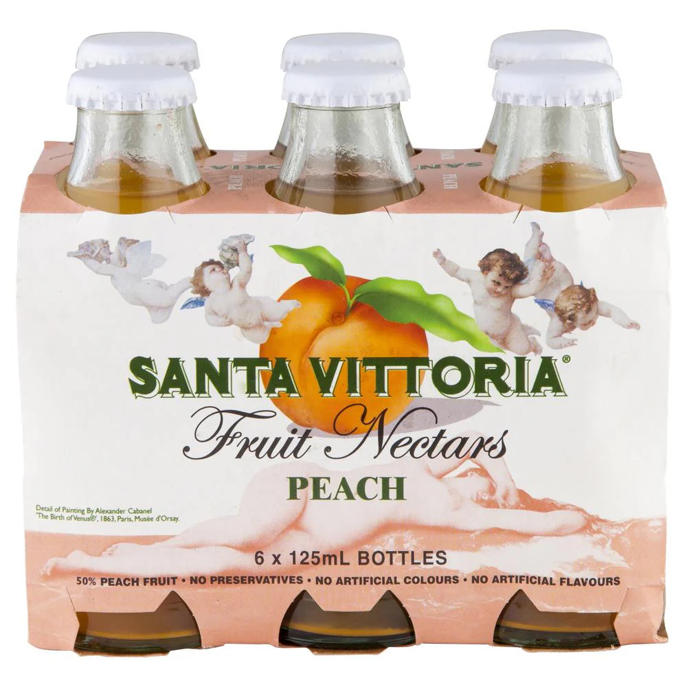 Santa Vittoria Fruit Nectar Peach 6x125ml - Image 2