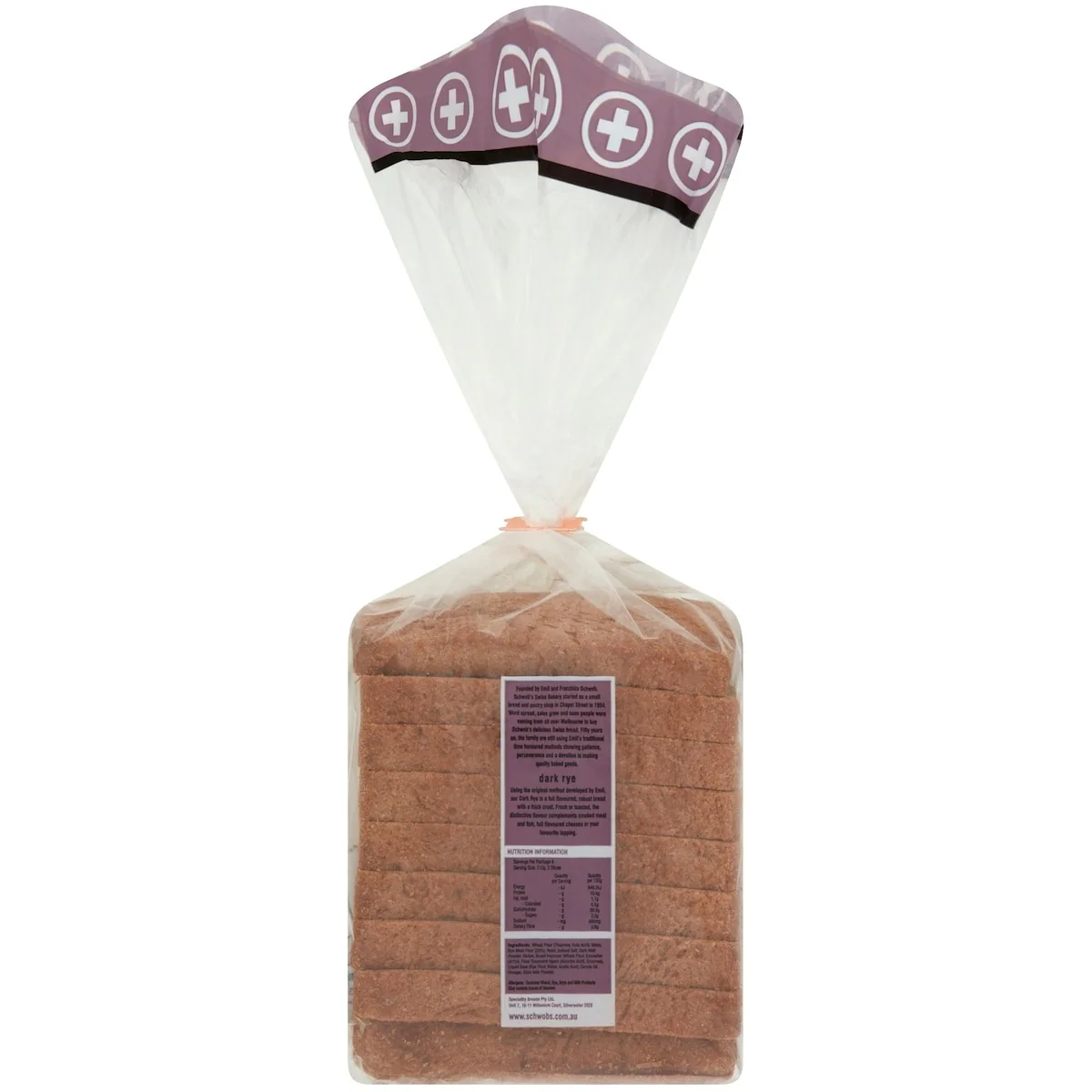 Schwobs Half Loaf Dark Rye Bread 450g - Image 2