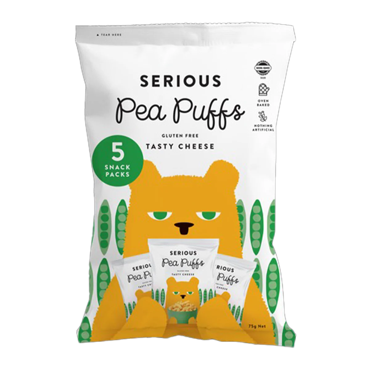 Serious Pea Puffs Cheese Multipack x5 75g