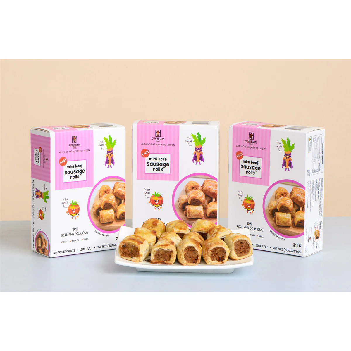 Sevenoaks Foods Mini Beef Sausage Rolls 340g - Image 2