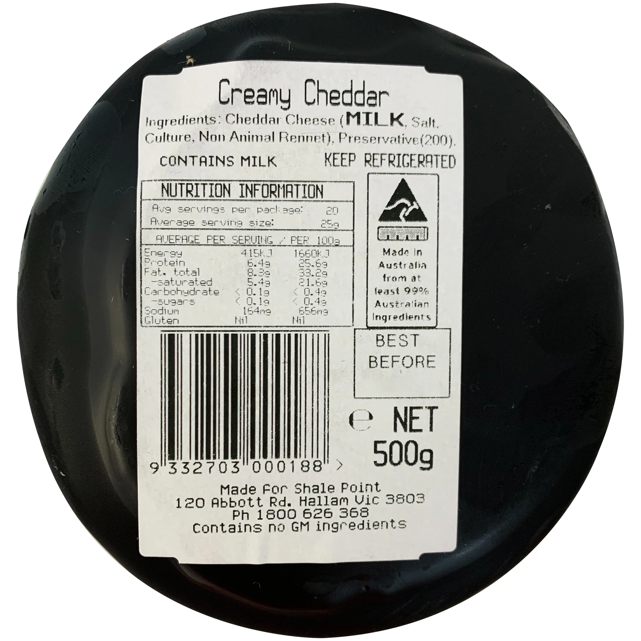 Shale Point Creamy Cheddar 500g - Image 3