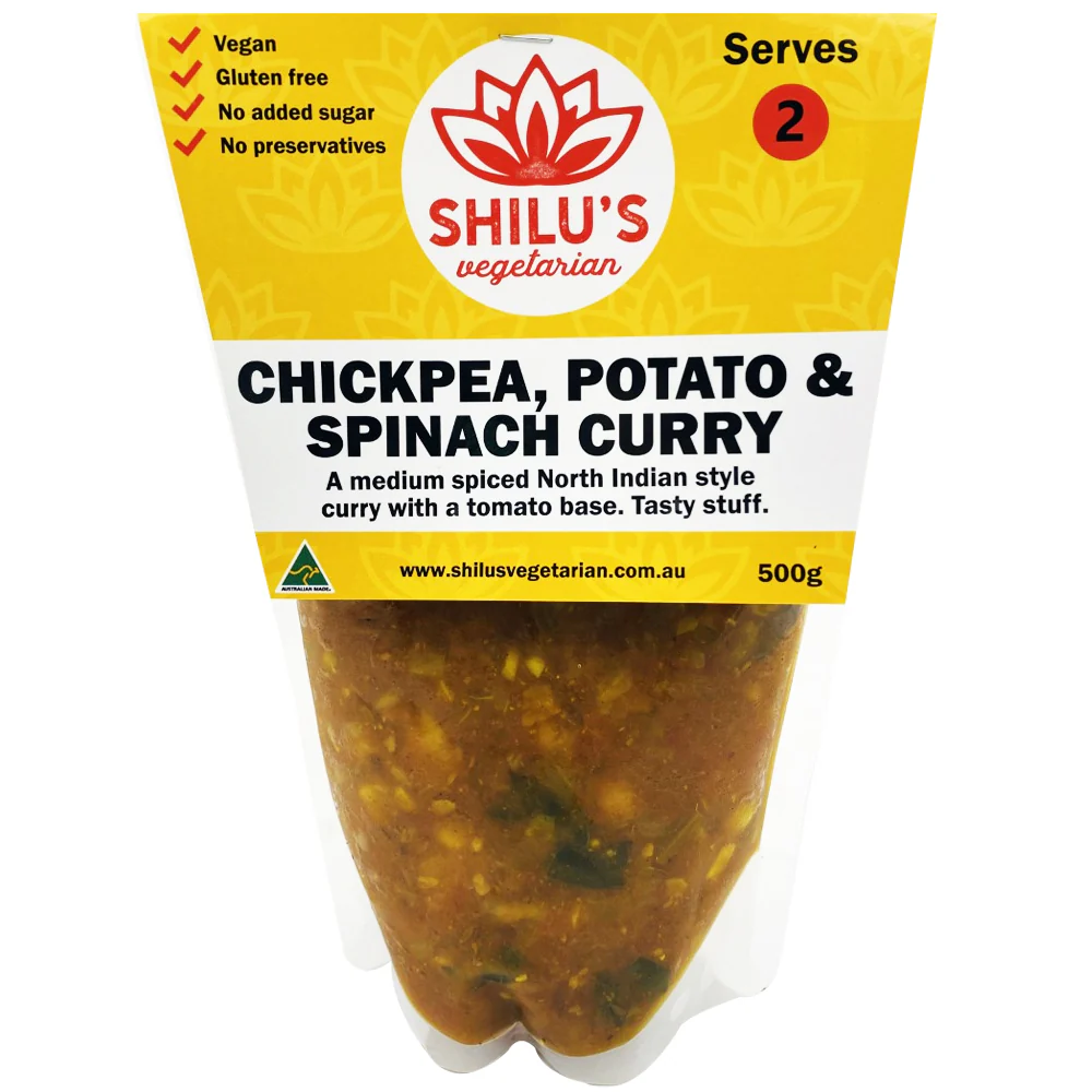 Shilu Chickpea, Potato and Spinach Curry 500g