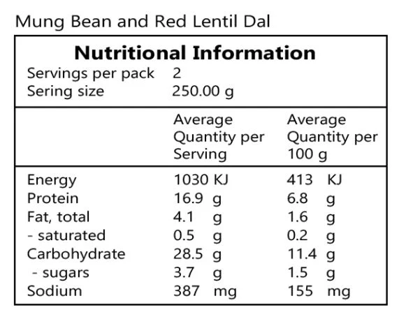 Shilu Mung Bean and Red Lentil Dal 500g - Image 2