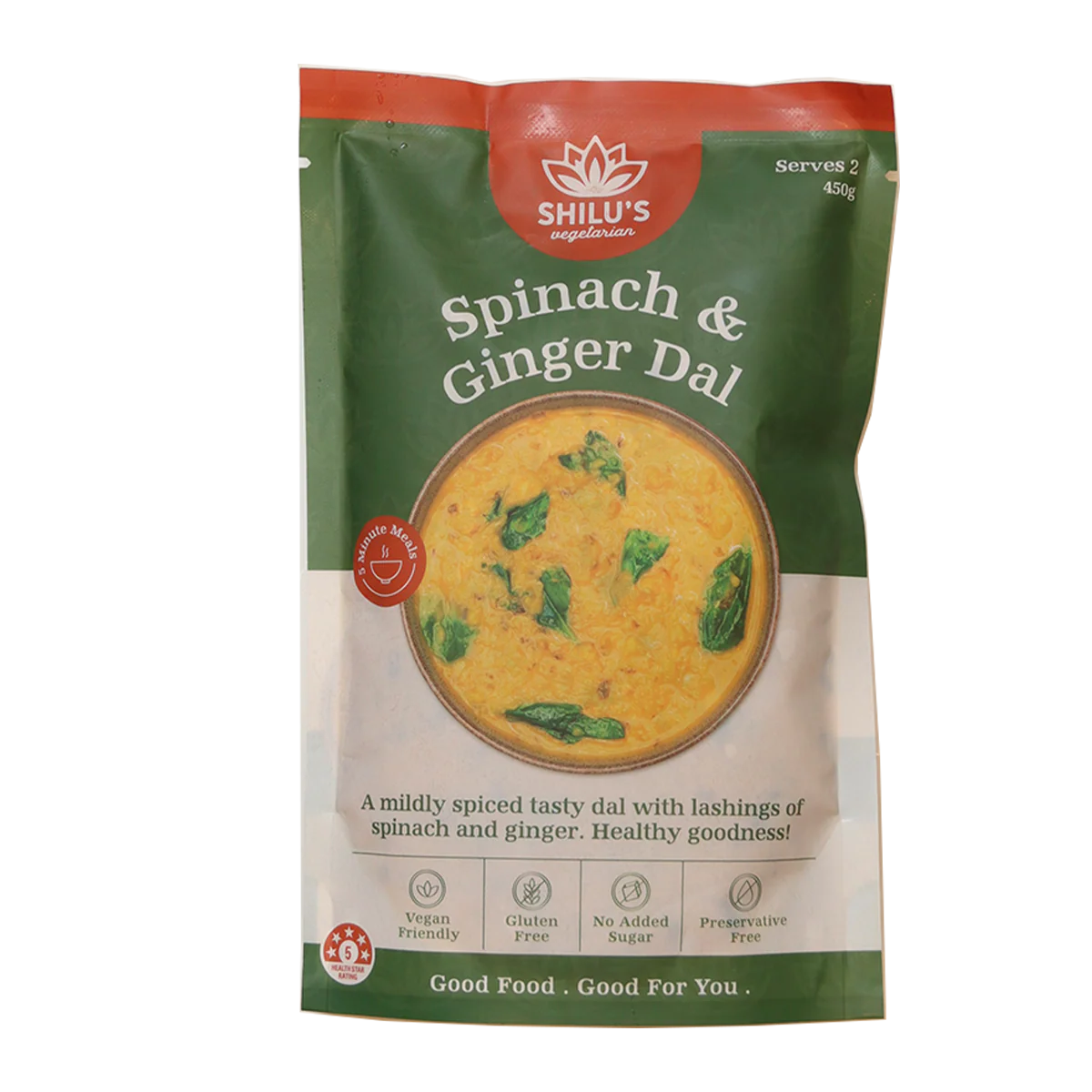Shilu Spinach & Ginger Dal 450g