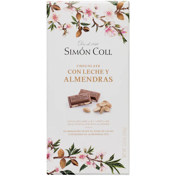 Simon Coll Milk Chocolate Almonds 100g