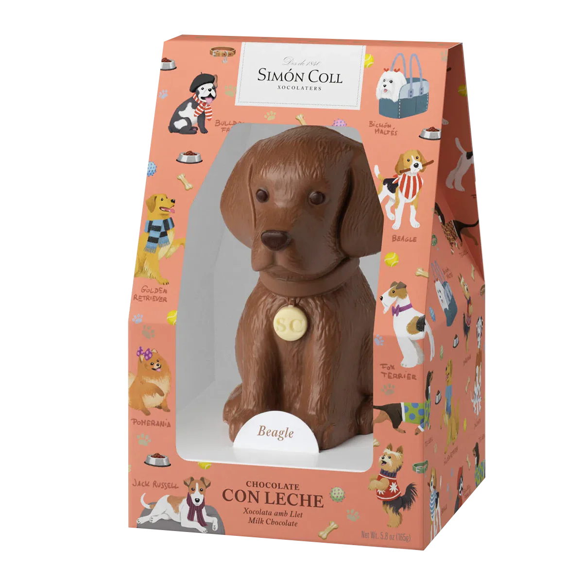 Simon Coll Milk Chocolate Dog in Carton 165g