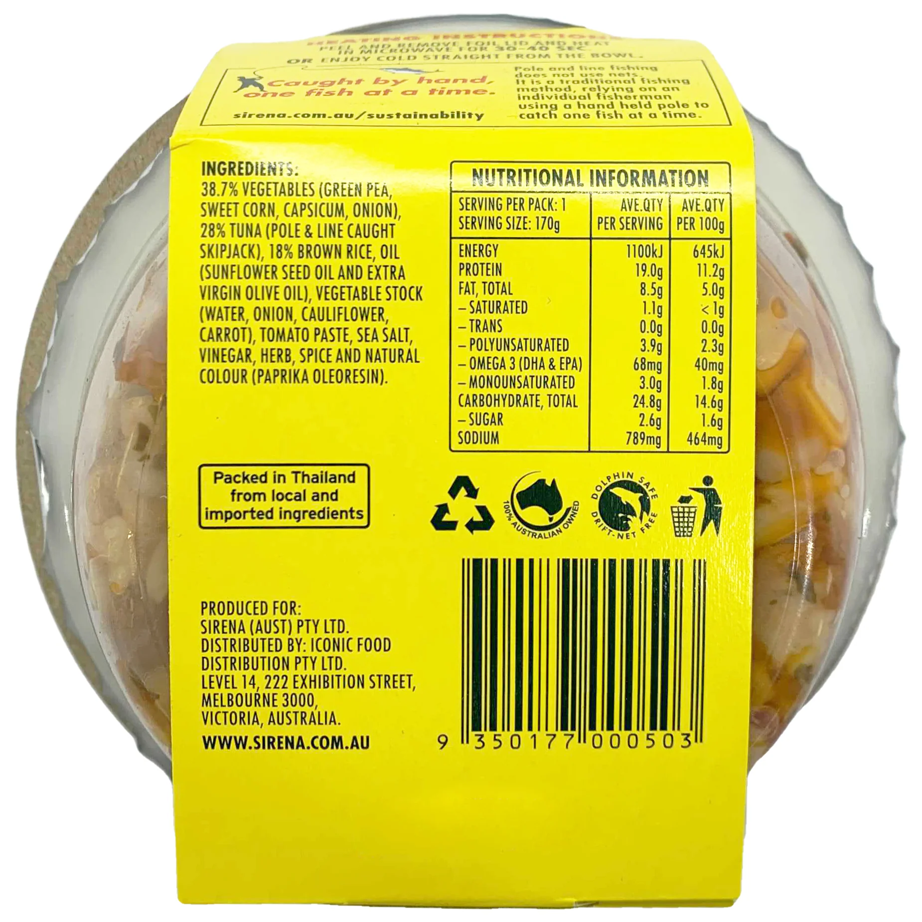 Sirena Italian Salad with Tuna 170g - Image 2
