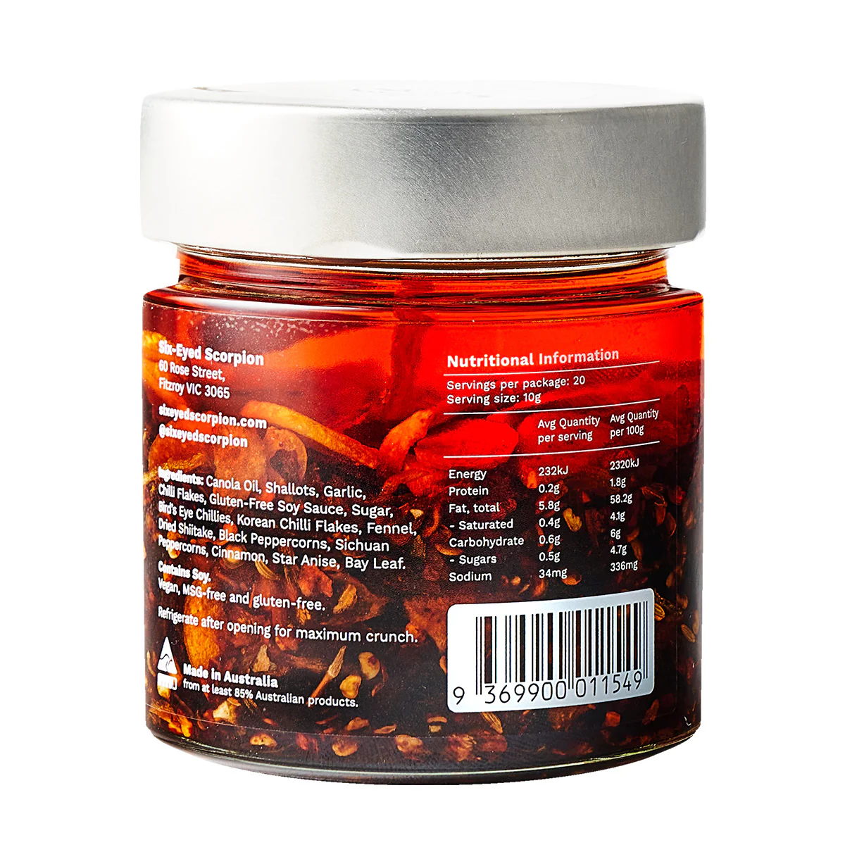 Six-Eyed Scorpion Spicy Chilli Oil 212ml - Image 2