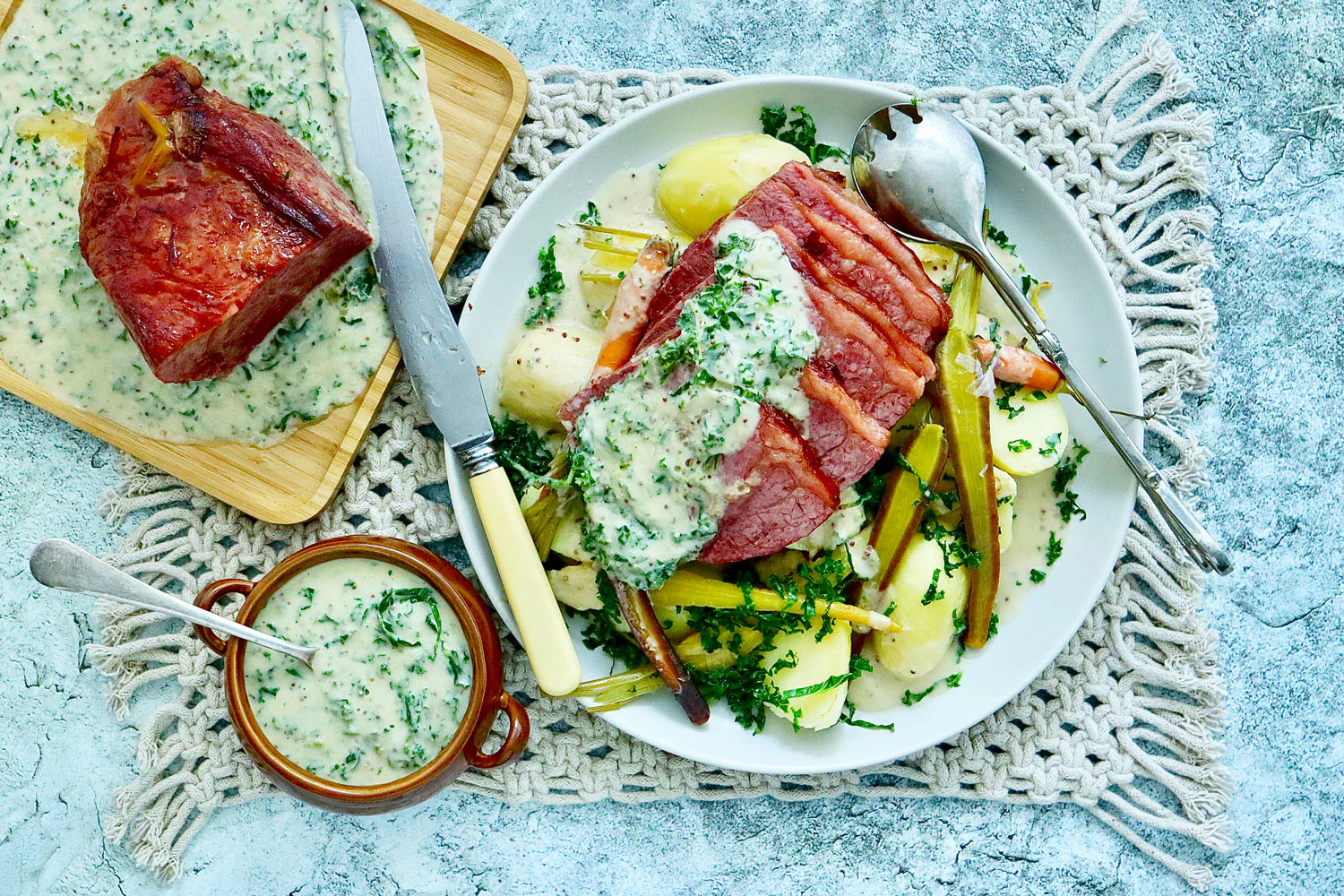 Slow Cooked Corned Beef - with Fennel and Mustard Sauce - Image 2