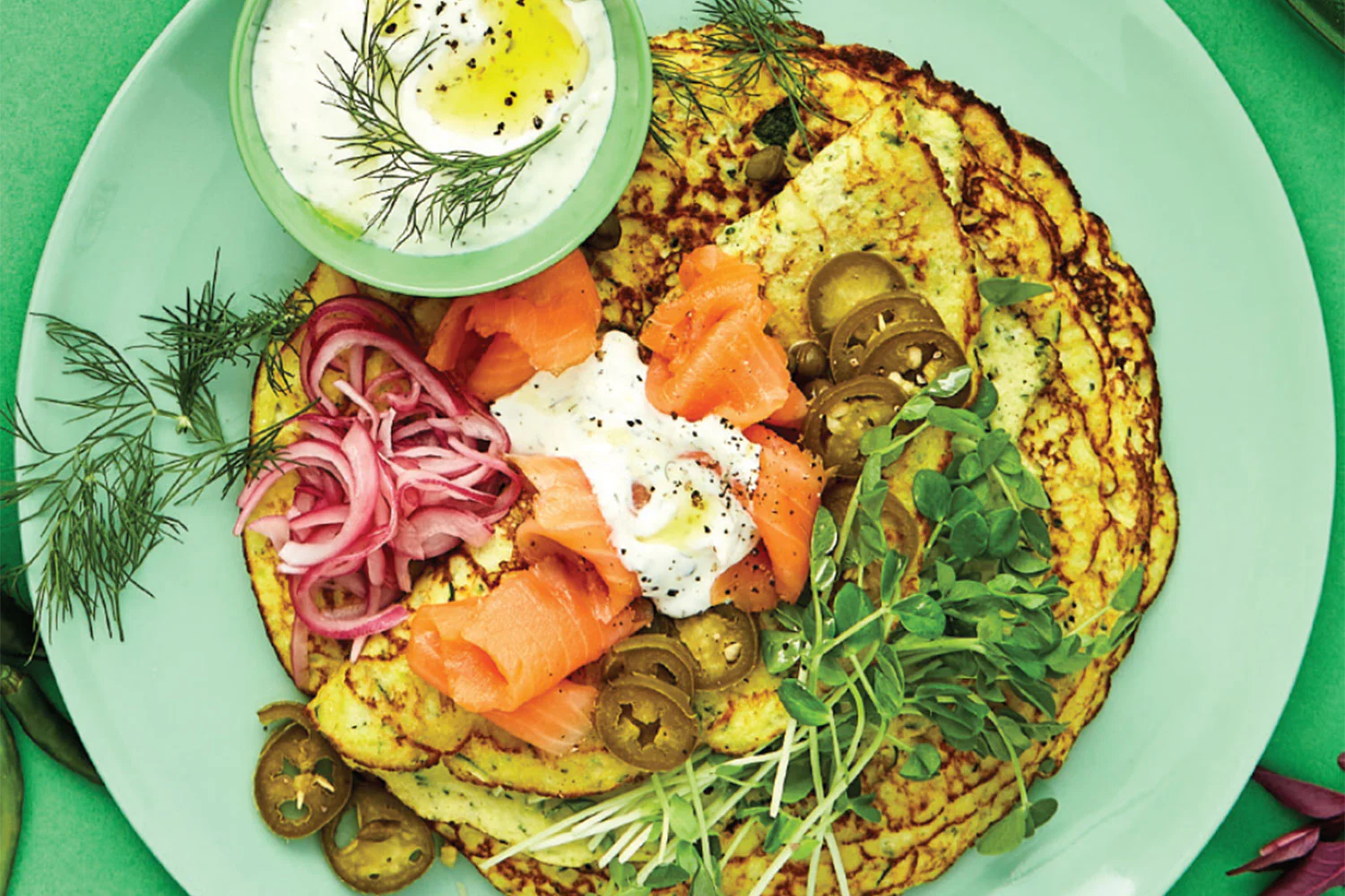 Smoked Salmon & Zucchini Crepes - Image 2