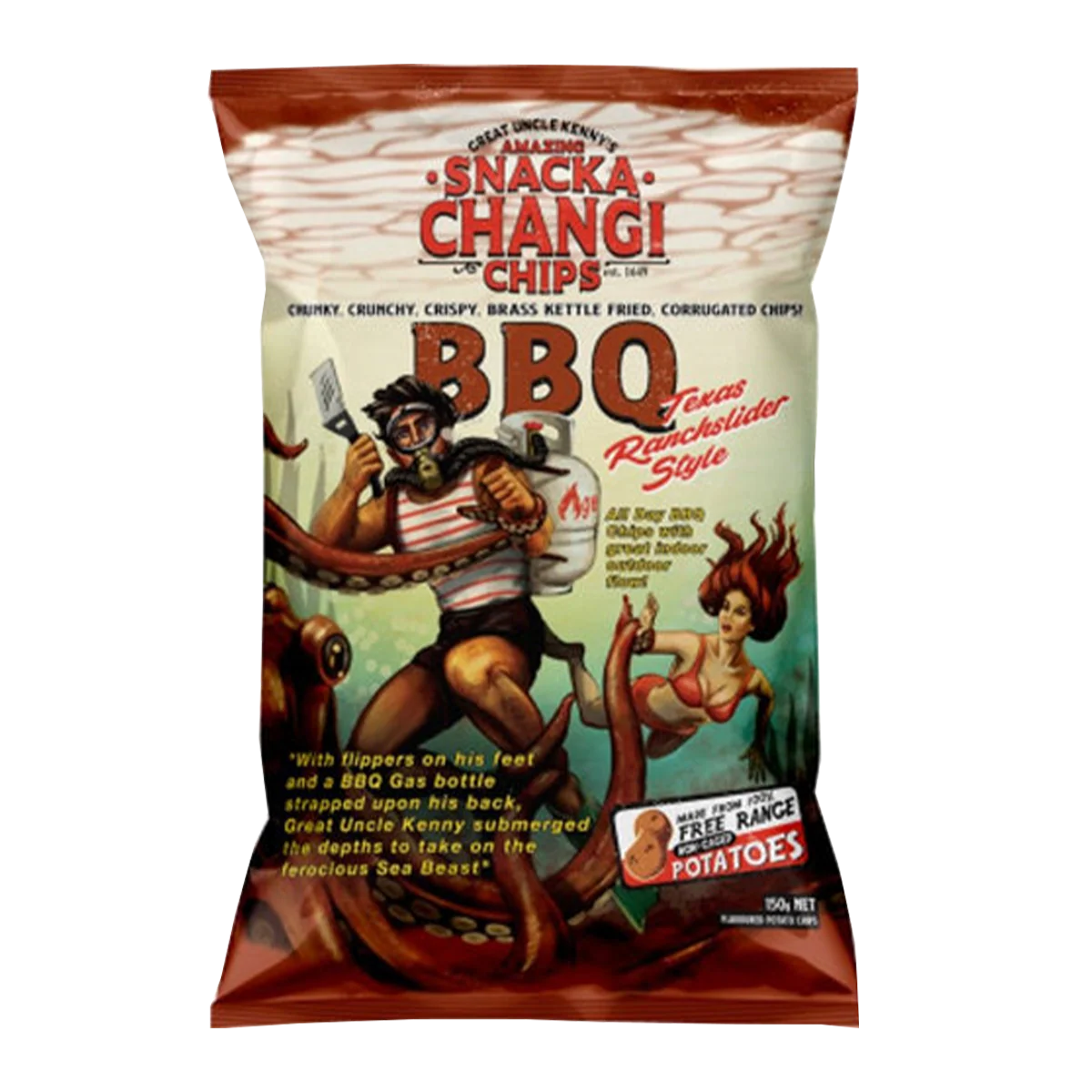 Snackachangi Chips Kettle BBQ 150g