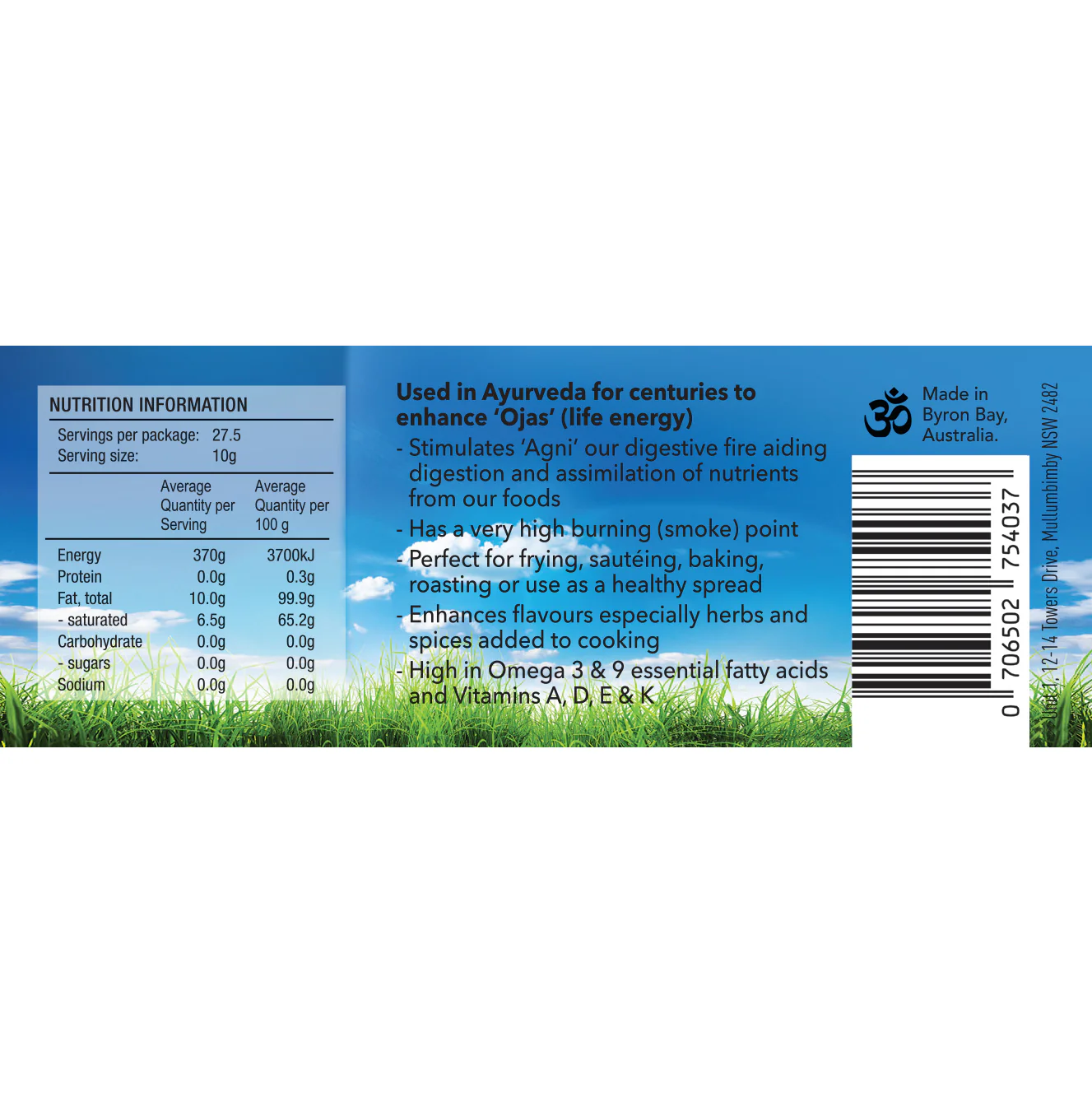 Sol Ghee Grass Fed Ghee 275g - Image 2