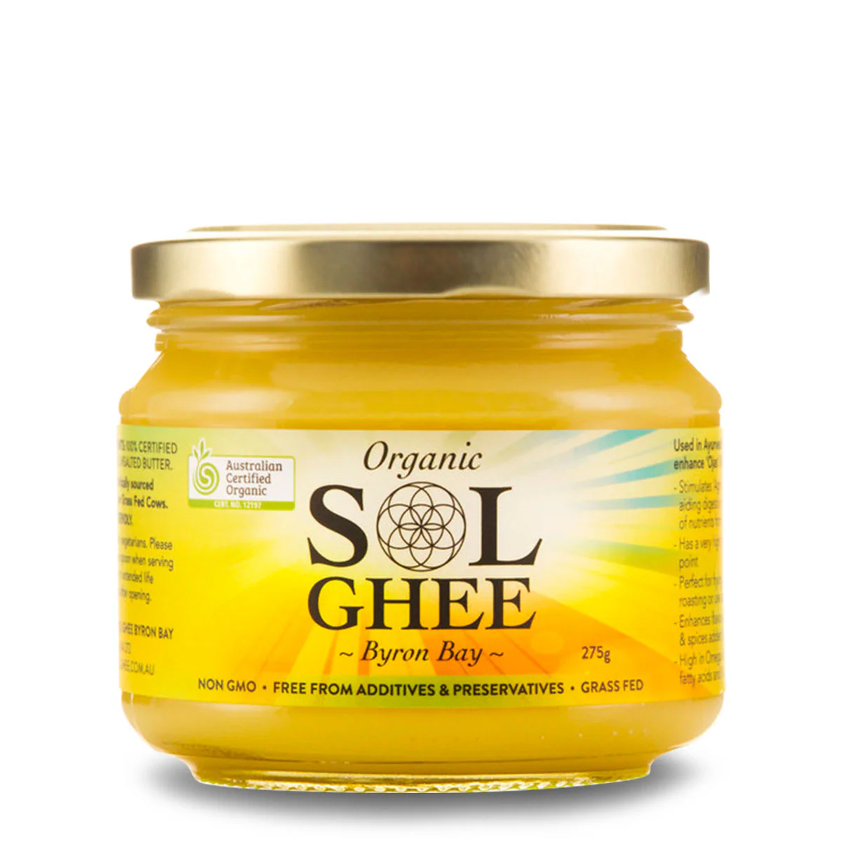 Sol Ghee Organic Ghee 275g
