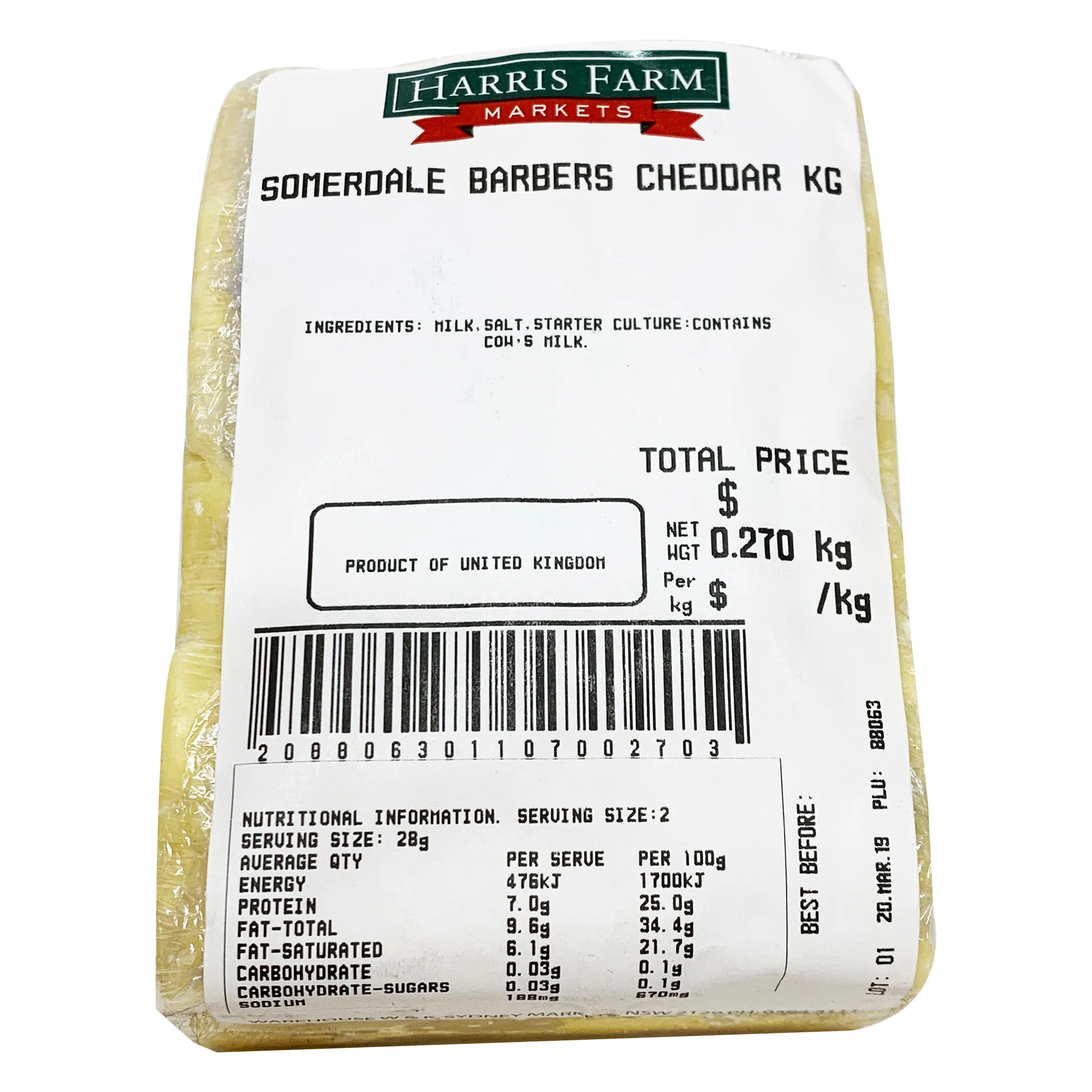 Somerdale Barbers Vintage Reserve Cheddar Cheese 270-330g - Image 3