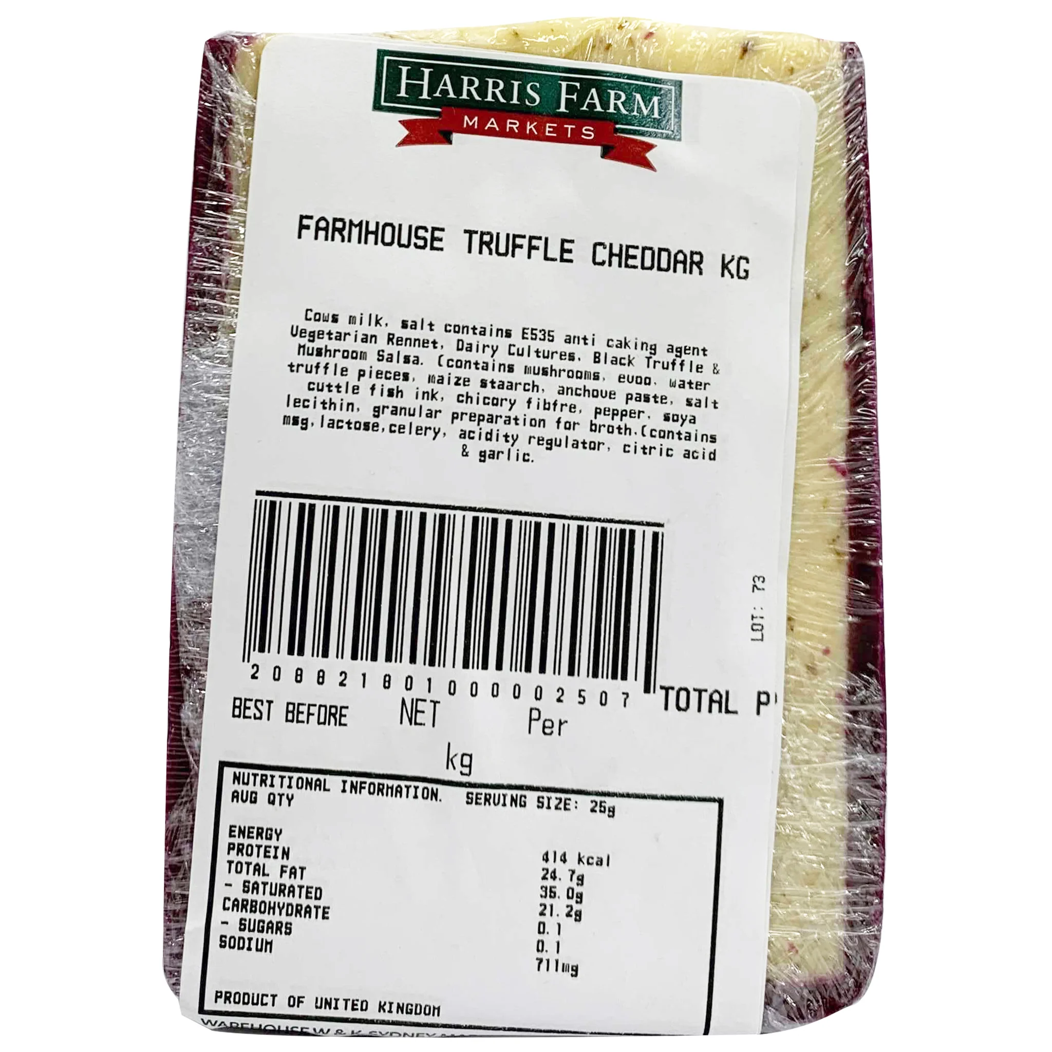 Somerdale IL Truffelino Cheddar Cheese With Truffle 180-220g - Image 2