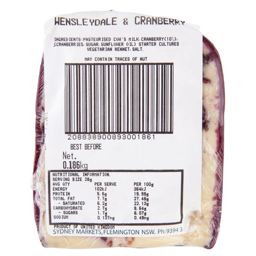 Somerdale Wensleydale and Cranberries 130-150g - Image 3