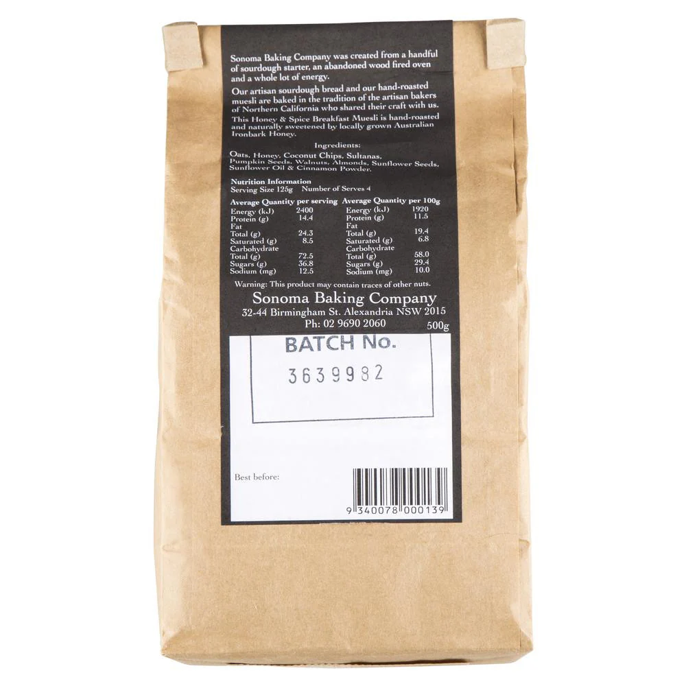 Sonoma Honey Spice Granola 500g - Image 2