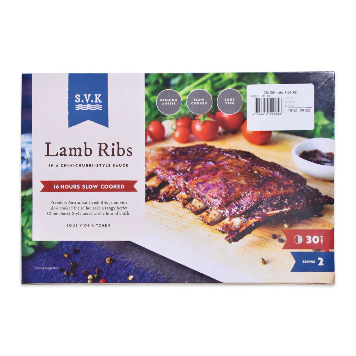 Sous Vide Kitchen Lamb Ribs In A Chimichurri-Style Sauce 800-1.1kg