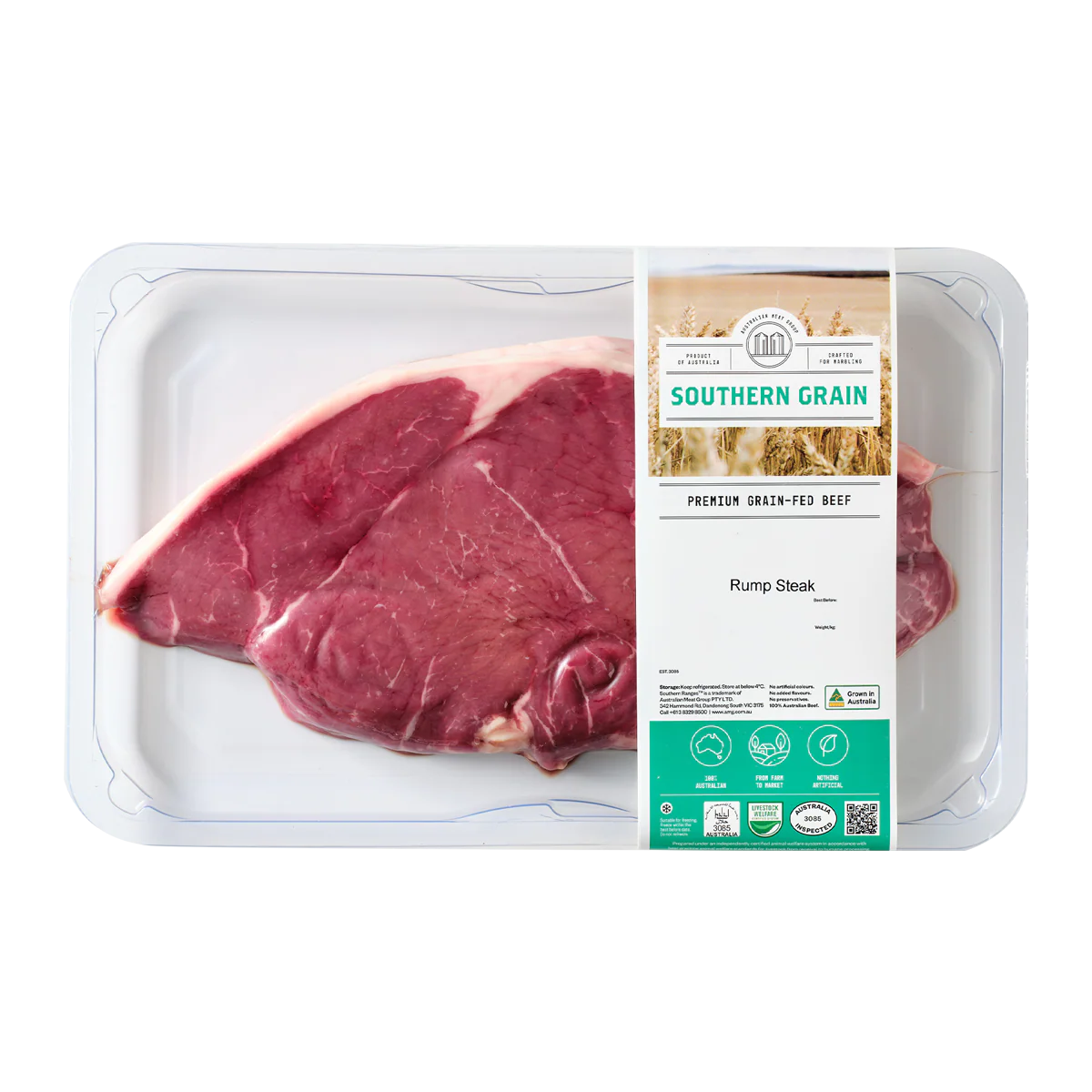 Southern Grain Premium Grain Fed Beef MB2 Rump Steak 300-400g