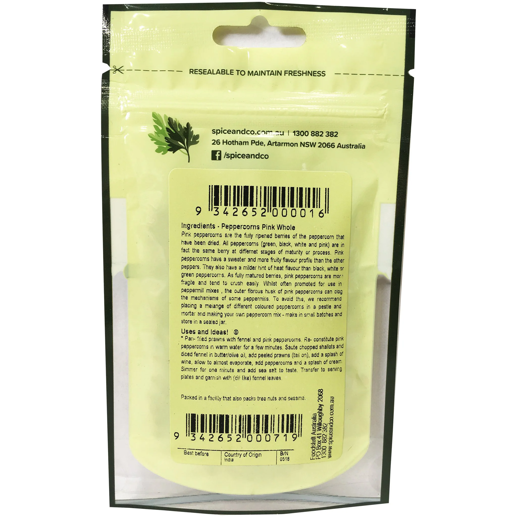 Spice and Co Peppercorns Pink 10g - Image 2