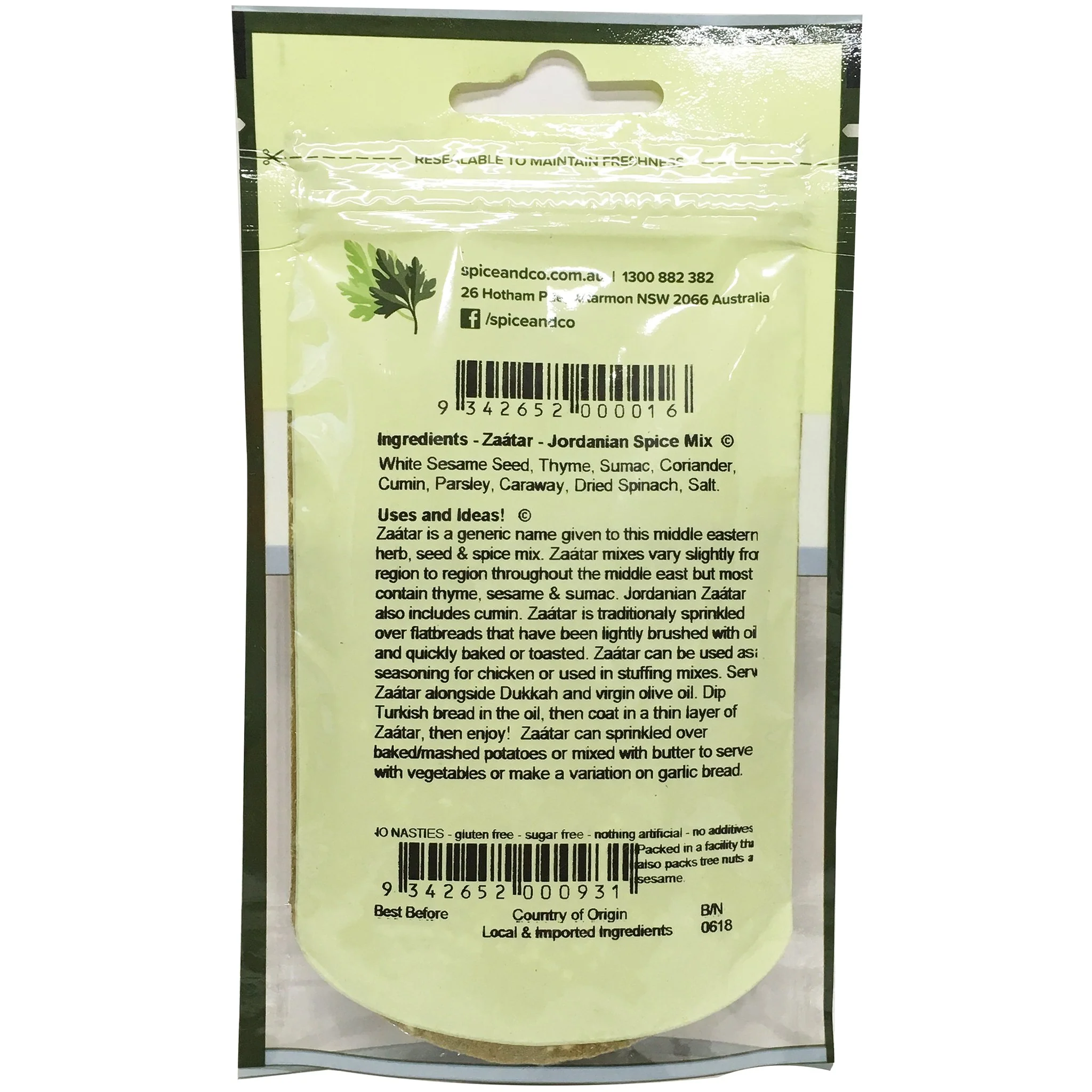 Spice and Co Zaatar Spice Mix 40g - Image 2