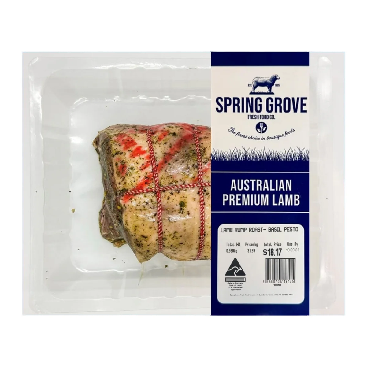 Spring Grove Lamb Rump Roast Basil Pesto 600-800g