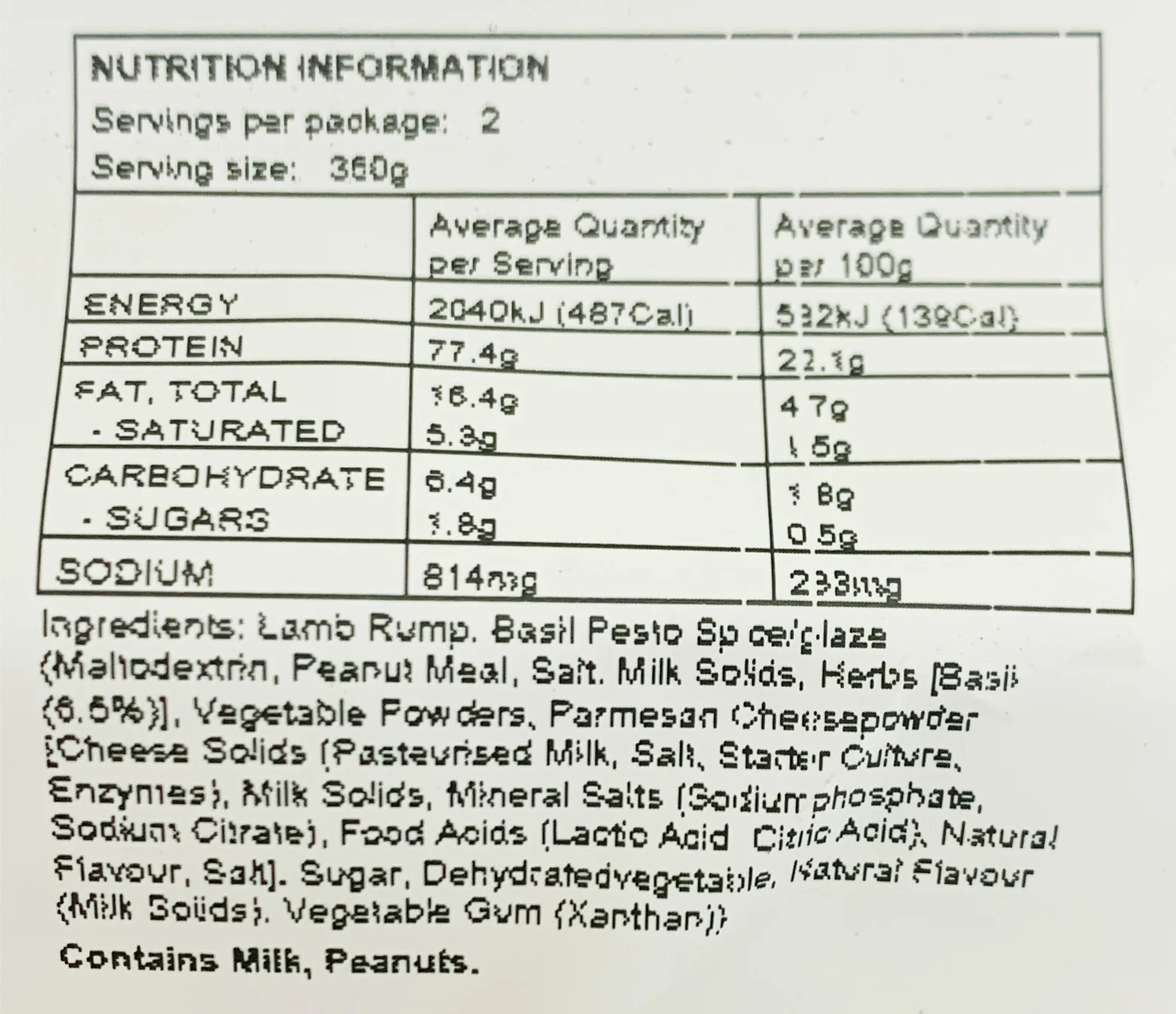 Spring Grove Lamb Rump Roast Basil Pesto 600-800g - Image 2